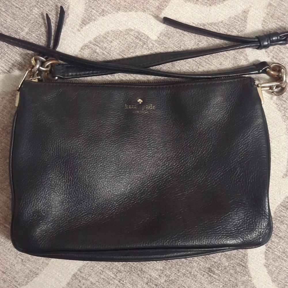 Kate Spade Pebbled Leather Crossbody Black